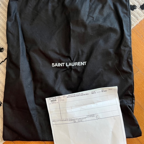 SAINT LAURENT RIVE GAUCHE BUCKET BAG IN LINEN - Picture 10 of 12